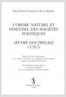 L'odre naturel et essentiel des société politiques (Pierre Paul Lermercier de la Rivière)